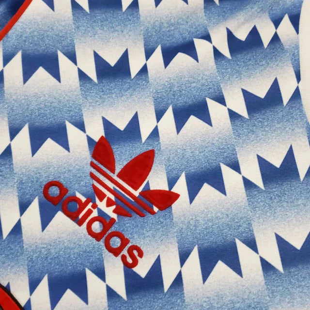 Camisa Manchester United Retrô 1990/1992 Azul e Branca - Adidas
