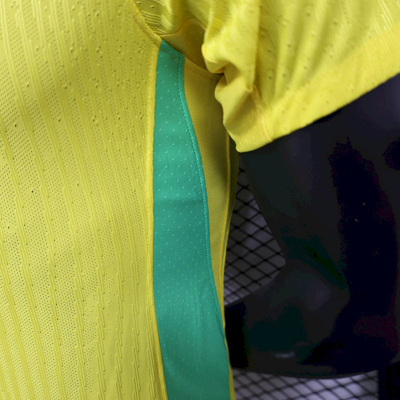 Camisa Brasil Titular 2025/26 - Versão Jogador Amarela