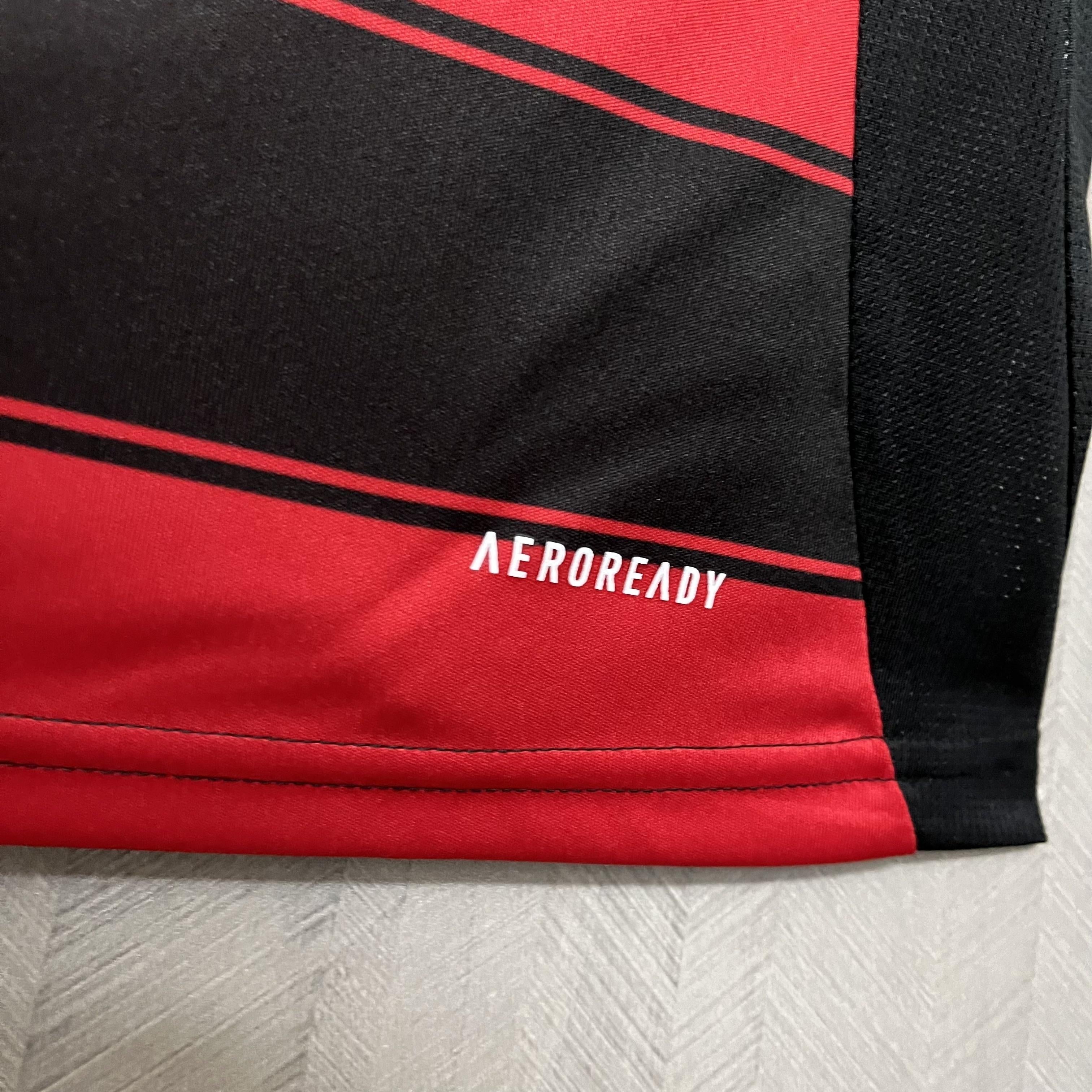 Camisa Flamengo Titular 25/26 - Feminina Baby Look Vermelha e Preta