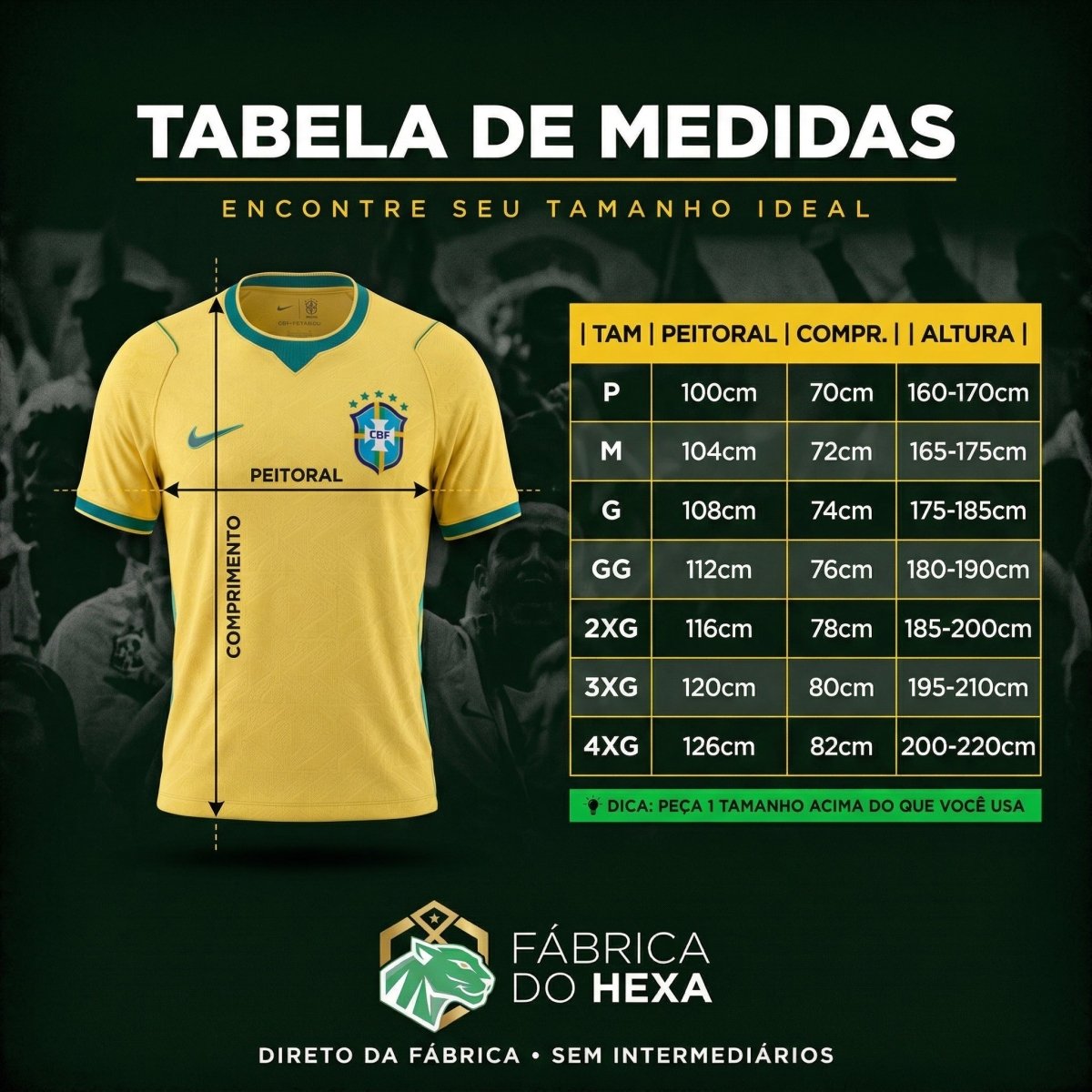 Camisa Oficial Seleção Brasileira 2026 - Goleiro Pro®