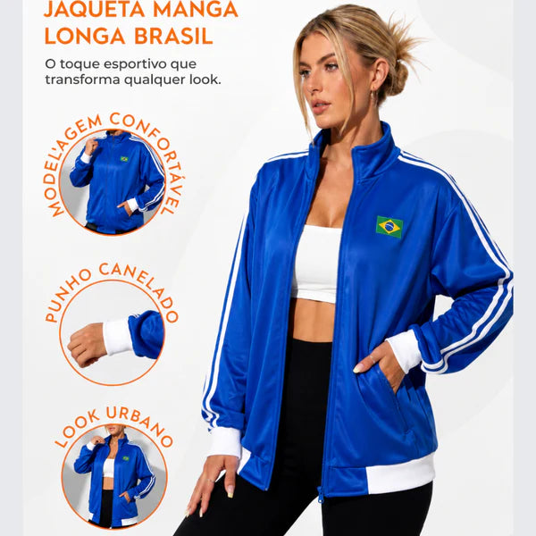 Jaqueta do Brasil Feminina - Premium Azul