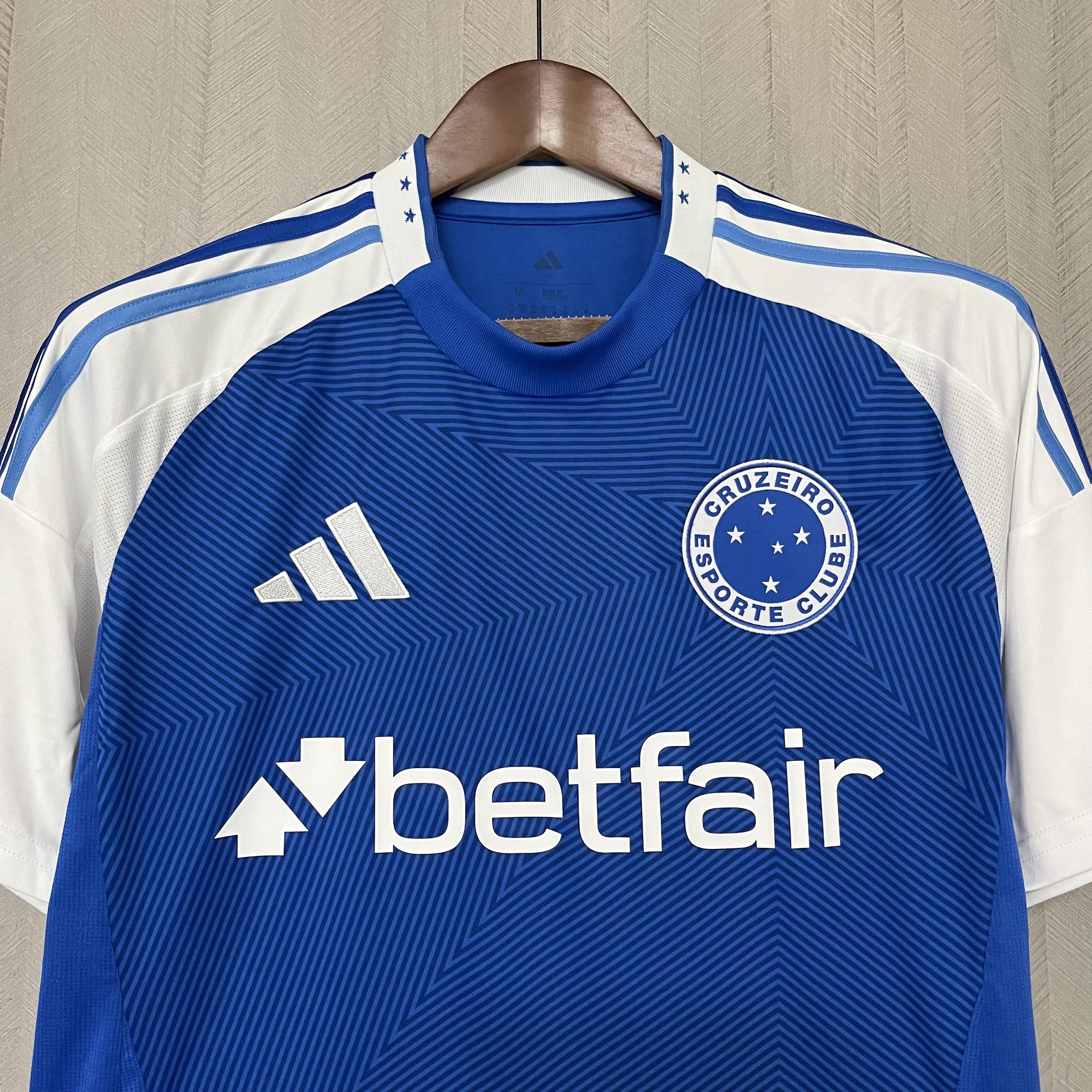 Camisa Cruzeiro Titular 25/26 - Azul e Branco