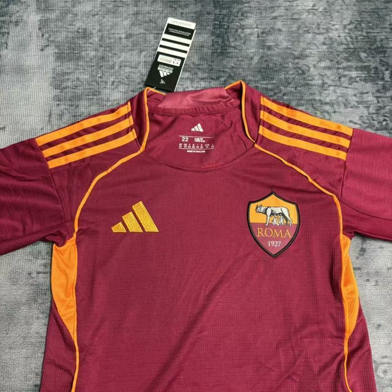 Conjunto Roma 25/26 Home - Vermelho e laranja