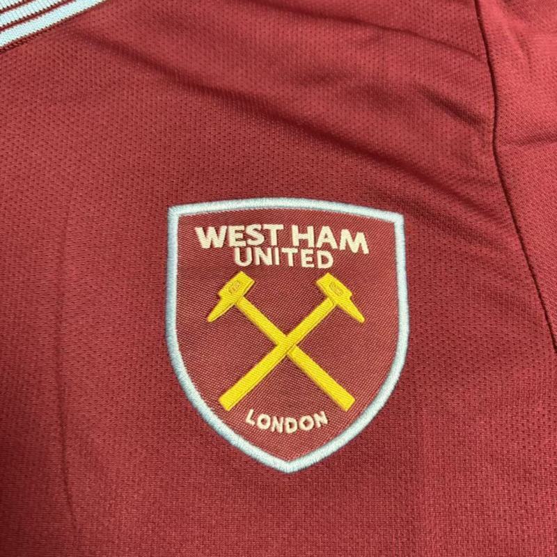 Conjunto West Ham 25/26 - Vermelho e branco