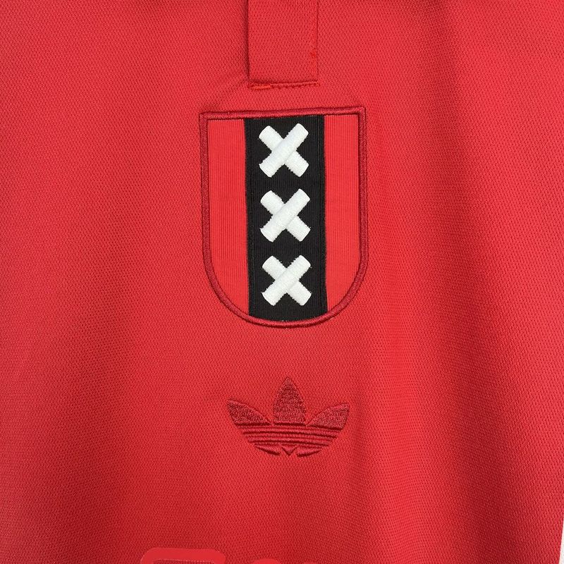 Camisa Ajax Polo Edição Especial 25/26 - Vermelho e Branco