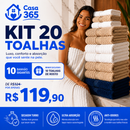 CloudSoft™ – Toalha Premium Algodão Turco | Kit 10 Banhão + 10 Rosto (BRINDE) - Casa Lar