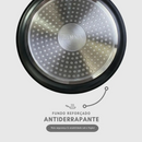 Jogo Panela Antiaderente Ceramica 5pç Tampa Silicone Induçao Gamma Cor Bege