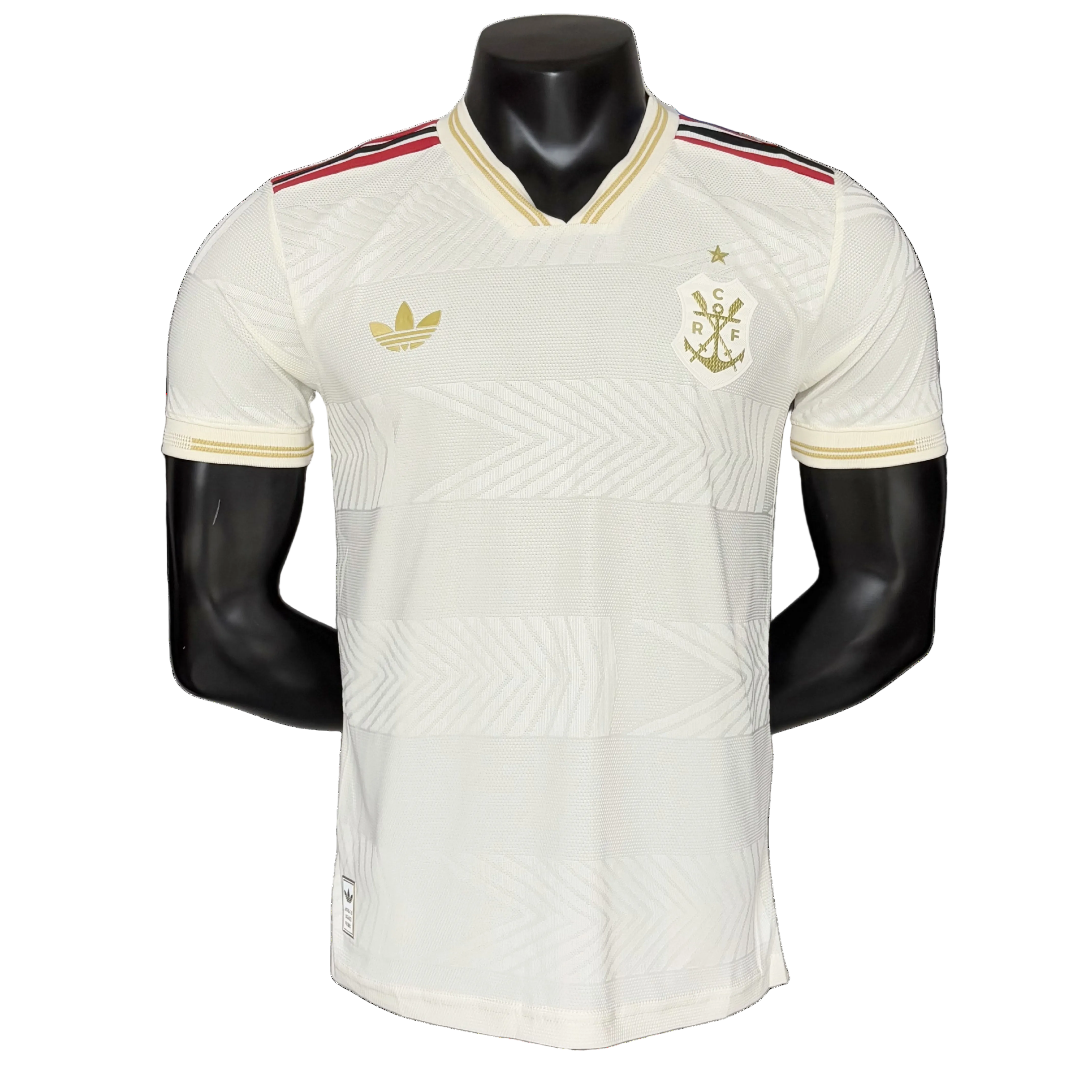 Camisa Flamengo III 2025/26 - Versão Jogador Branco e Dourado