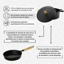 Mega Jogo de Panelas de Ferro Fundido Kit 12 peças de Ferro