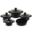 Jogo De Panelas De Cerâmica Aura 5 Pcs - Preto